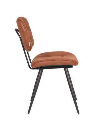 LABEL51 Eetkamerstoel Gus - Cognac - Microfiber