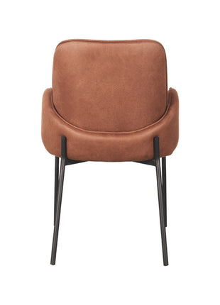 LABEL51 Eetkamerstoel Jari - Cognac - Microfiber