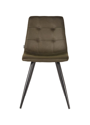 LABEL51 Eetkamerstoel Jay - Army green - Microfiber
