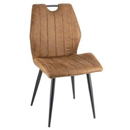 Eetkamerstoel Josina in stof cowboy cognac**