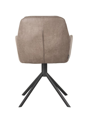 Eetkamerstoel Joy - Taupe - Microfiber