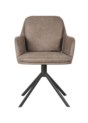 Eetkamerstoel Joy - Taupe - Microfiber