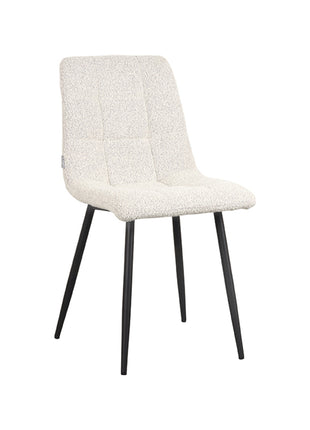 LABEL51 Eetkamerstoel Juul - Wit - Boucle