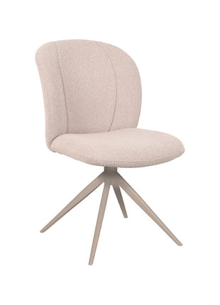 LABEL51 Eetkamerstoel Kimo - Naturel - Boucle - Taupe Onderstel