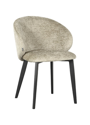 Eetkamerstoel Logan - Beige - Fluweel