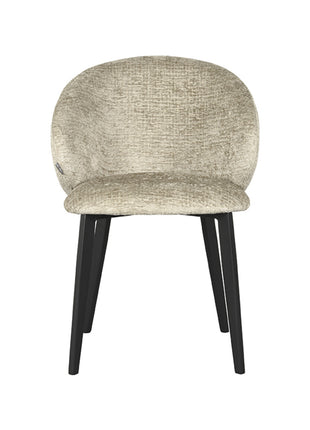 Eetkamerstoel Logan - Beige - Fluweel