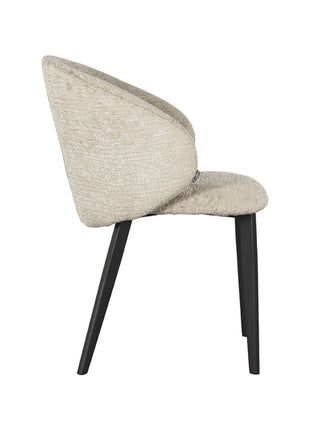 Eetkamerstoel Logan - Beige - Fluweel