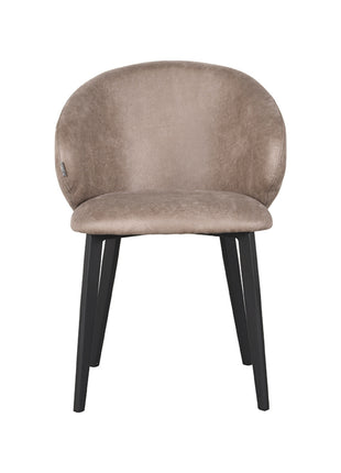 LABEL51 Eetkamerstoel Logan - Taupe - Microfiber
