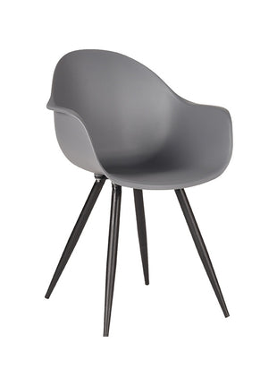 Eetkamerstoel Luca - Antraciet - Kunststof