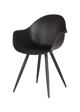 Eetkamerstoel Luca - Zwart - Kunststof