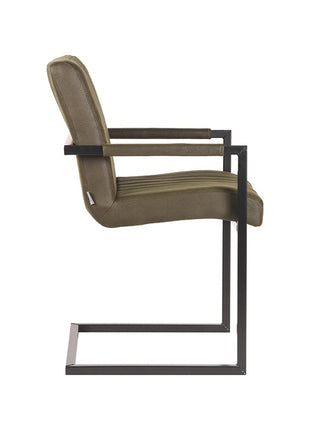 Eetkamerstoel Milo - Army green - Microfiber
