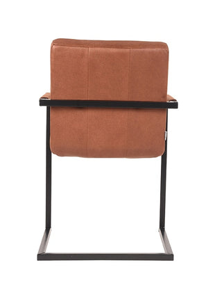 Eetkamerstoel Milo - Cognac - Microfiber