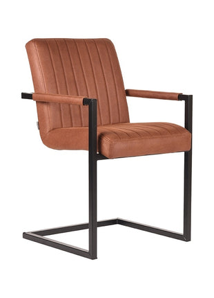 Eetkamerstoel Milo - Cognac - Microfiber