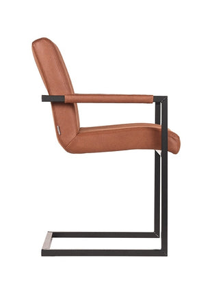 Eetkamerstoel Milo - Cognac - Microfiber