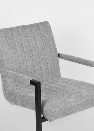 Eetkamerstoel Milo - Zinc - Synthetisch