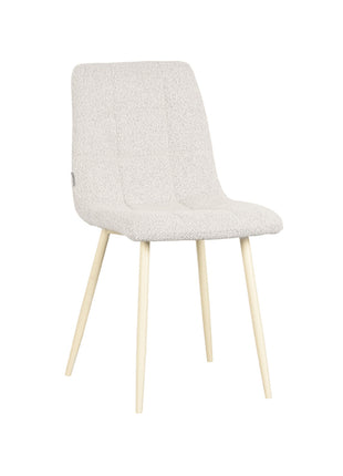 LABEL51 Eetkamerstoel Nino - Wit - Boucle