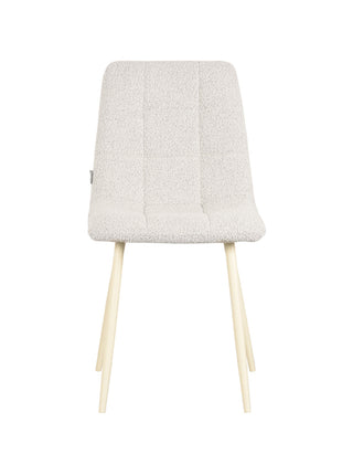 LABEL51 Eetkamerstoel Nino - Wit - Boucle
