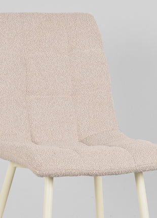 LABEL51 Eetkamerstoel Nino - Naturel - Boucle
