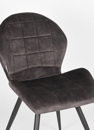 Eetkamerstoel Sil - Antraciet - Velours