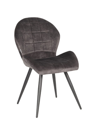Eetkamerstoel Sil - Antraciet - Velours