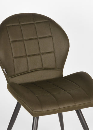 Eetkamerstoel Sil - Army green - Microfiber