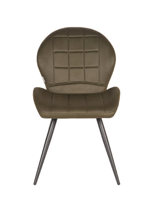 Eetkamerstoel Sil - Army green - Microfiber