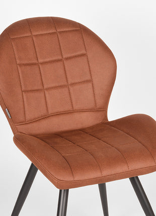 Eetkamerstoel Sil - Cognac - Microfiber