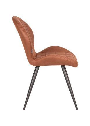 Eetkamerstoel Sil - Cognac - Microfiber