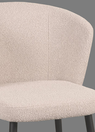 LABEL51 Eetkamerstoel Wave - Naturel - Boucle