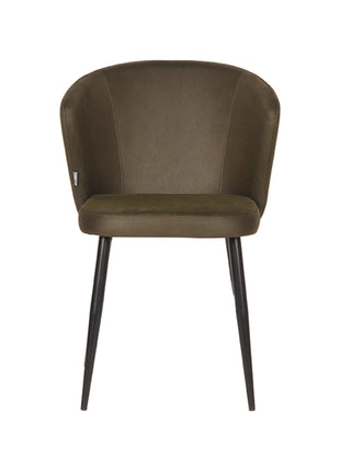 LABEL51 Eetkamerstoel Wave - Army green - Microfiber