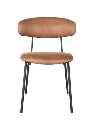 LABEL51 Eetkamerstoel Zack - Cognac - Microfiber