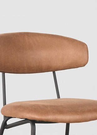 LABEL51 Eetkamerstoel Zack - Cognac - Microfiber