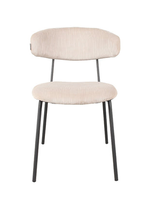 LABEL51 Eetkamerstoel Zack - Naturel - Ribcord