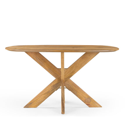 Eettafel Deens Ovaal Runa met Houten Onderstel 140