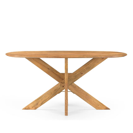 Eettafel Deens Ovaal Runa met Houten Onderstel 160
