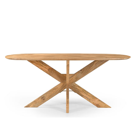 Eettafel Deens Ovaal Runa met Houten Onderstel 200