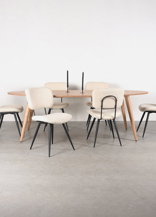 Eetkamertafel Ines - Naturel - Eiken - 240 cm