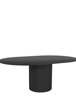 Eetkamertafel Oliva - Zwart - Eiken - 150-200 cm - Uitschuifbaar