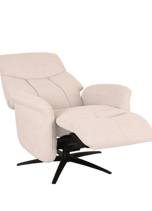 LABEL51 Fauteuil Oslo - Naturel - Boucle - Elektrische