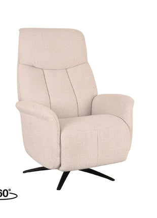 LABEL51 Fauteuil Oslo - Naturel - Boucle - Elektrische