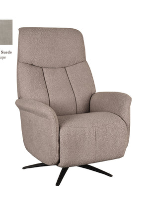 Fauteuil Oslo - Taupe - Micro Suede - Elektrische