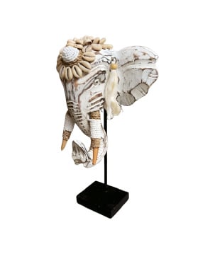 Elephant head shell 20xH32cm