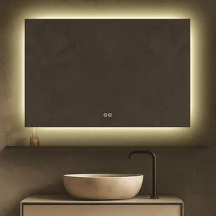 Badkamerspiegel Frameloos met rondom LED Verlichting en Anti Condens 60 x 60 cm