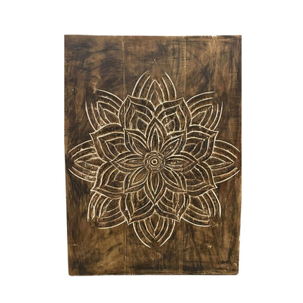 Suarhouten wandpaneel Lotus