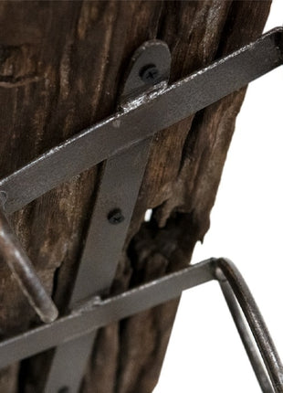 Teakhouten wijnrek voor 6 flessen