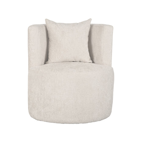 Fauteuil Evy - Naturel - Fluweel - 65 cm