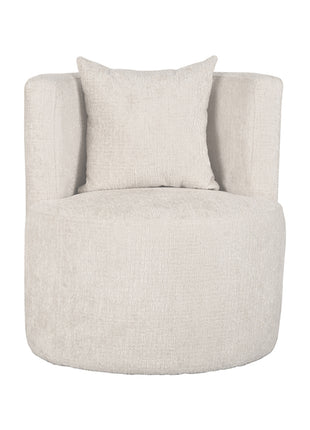 Fauteuil Evy - Naturel - Fluweel - 65 cm