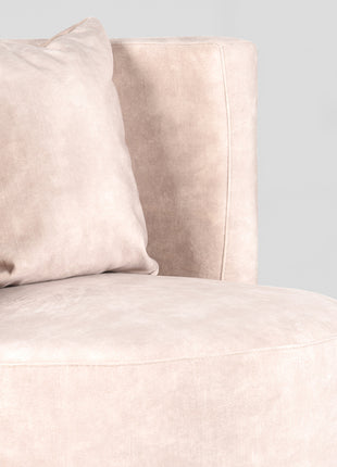 Fauteuil Evy - Naturel - Velours - 65 cm