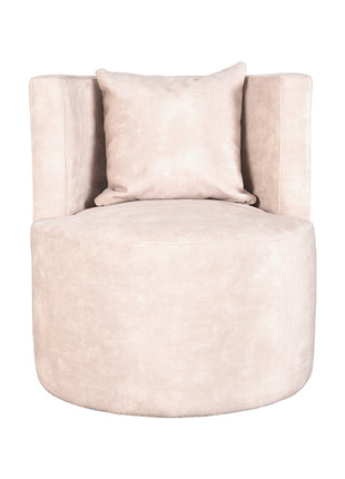 LABEL51 Fauteuil Evy - Naturel - Velours - 65 cm