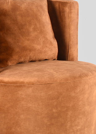 Fauteuil Evy - Oker - Velours - 65 cm